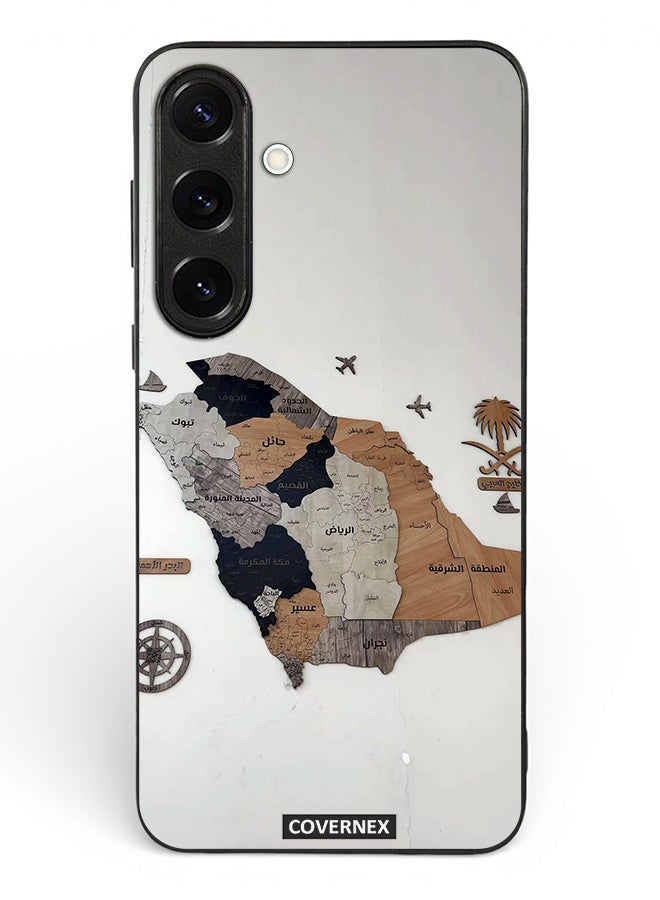 Covernex Samsung Galaxy S25 Protective Case Cover Printed Featuring Saudi Arabia Regional Map - Image 2
